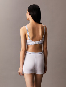 Icon Cotton Lightly Lined Bralette, Classic White, hi-res