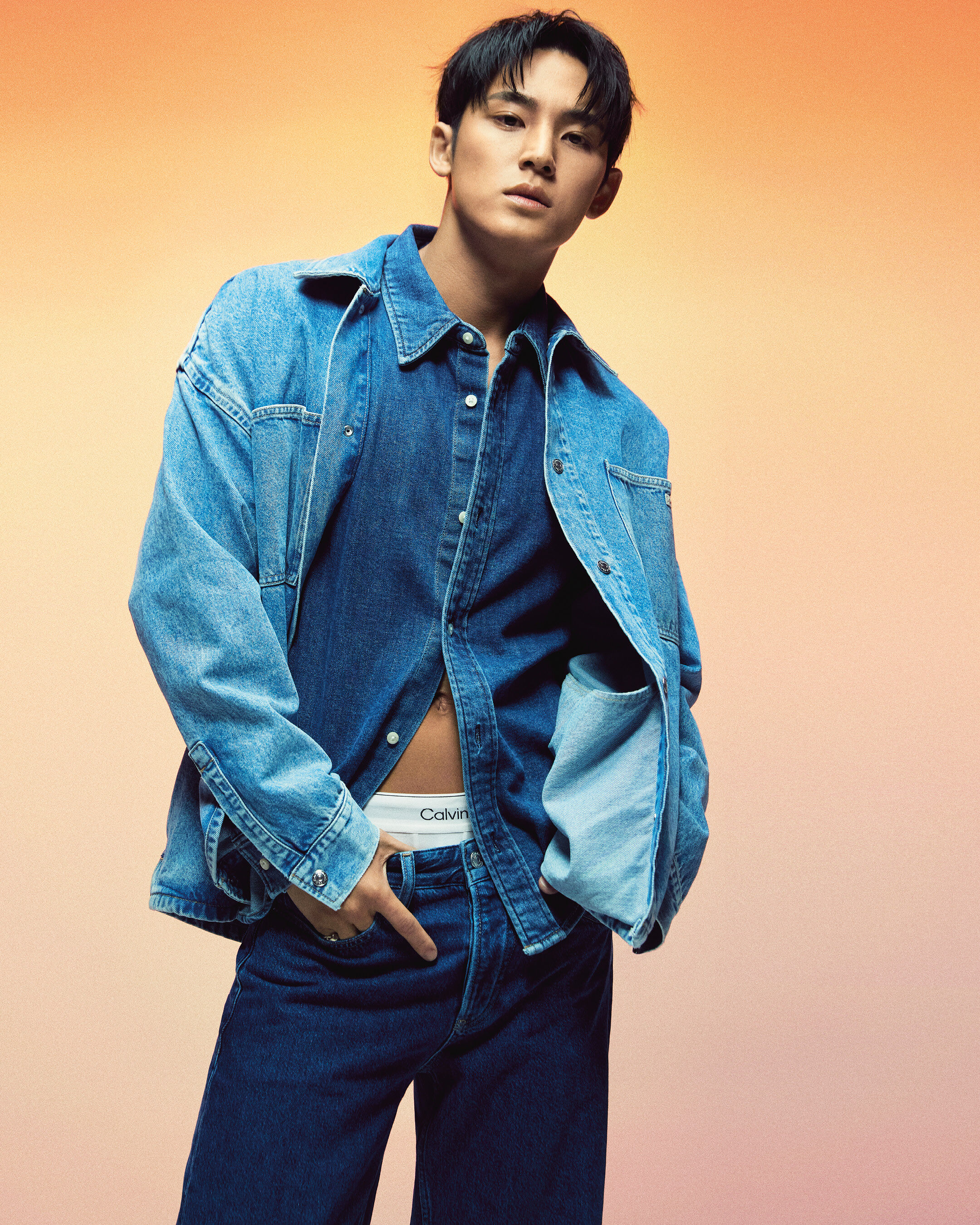 Oversized Denim Shirt Jacket | blue | Calvin Klein Hong Kong