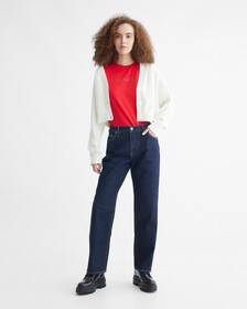 SHRUNKEN INSTITUTIONAL LOGO T 恤, CANDY APPLE, hi-res