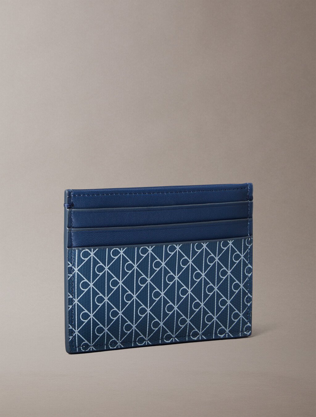 Allover Monogram Logo Card Holder, Denim Blue, hi-res