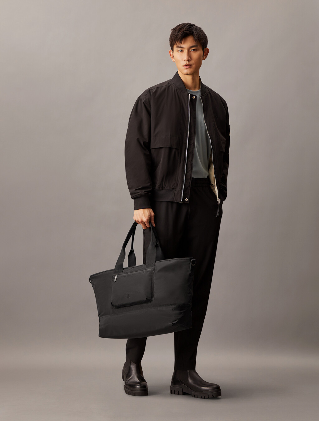 Ultralight Nylon Tote, Black, hi-res