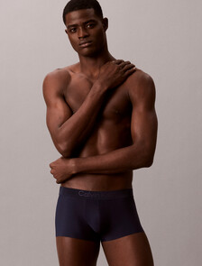 CK Black Low Rise Trunks, Blue Shadow, hi-res