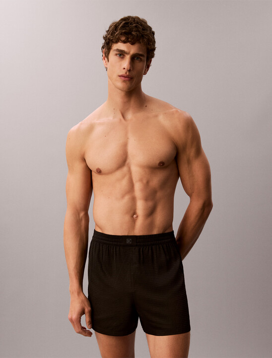 Satin Pyjama Shorts - CK Black