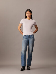 Refined Cotton Jersey Slim Tee, Lilac Marble, hi-res