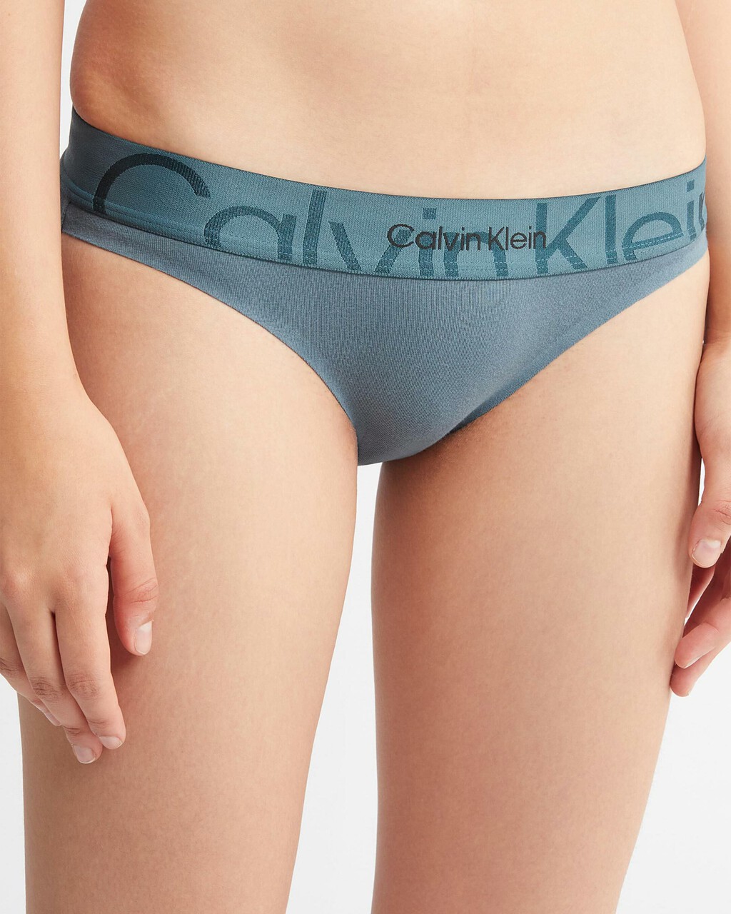 EMBOSSED ICON COTTON BIKINI, Blue Lake, hi-res