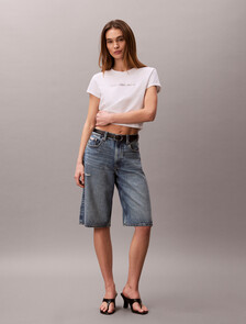 經典標誌貼身 T 恤, Bright White, hi-res