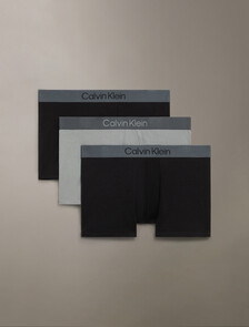 Cotton Modal Trunks 3 Pack, black/ wolf grey/ black, hi-res