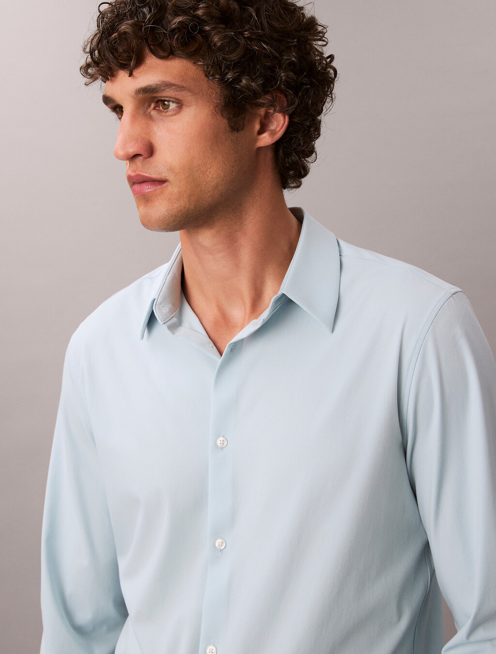 Tech Stretch Slim Shirt, Niagara Mist, hi-res