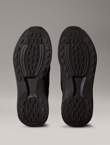Mesh Chunky Runner Sock Trainers, Triple Black, hi-res