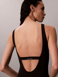 Scoop Back Swimsuit - CK Icon, Black, hi-res