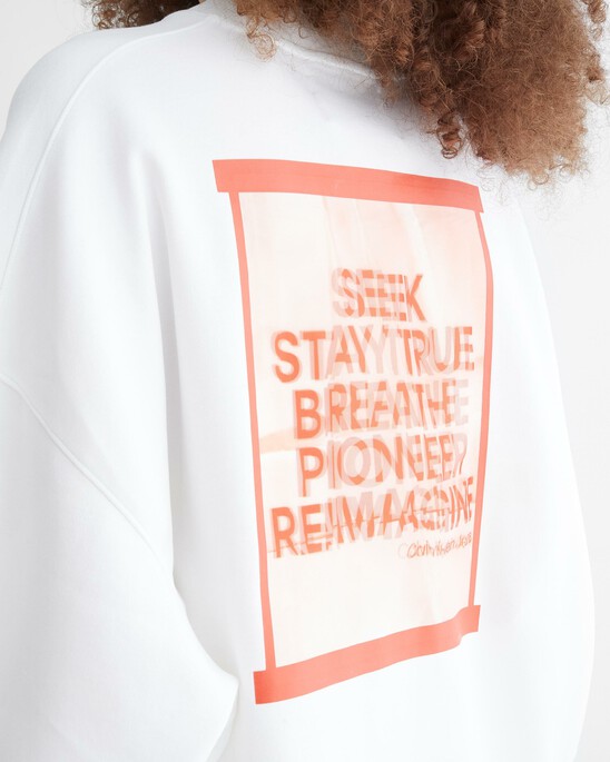 HYBRID COMFORT BACK SLOGAN SWEATSHIRT