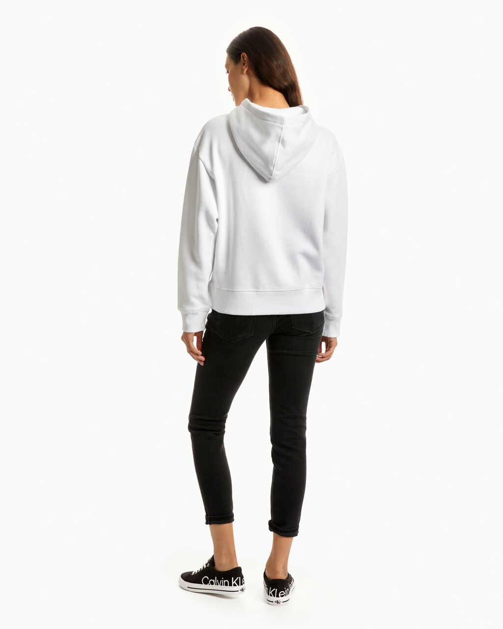 Archive Monogram Fleece Hoodie, Brilliant White, hi-res