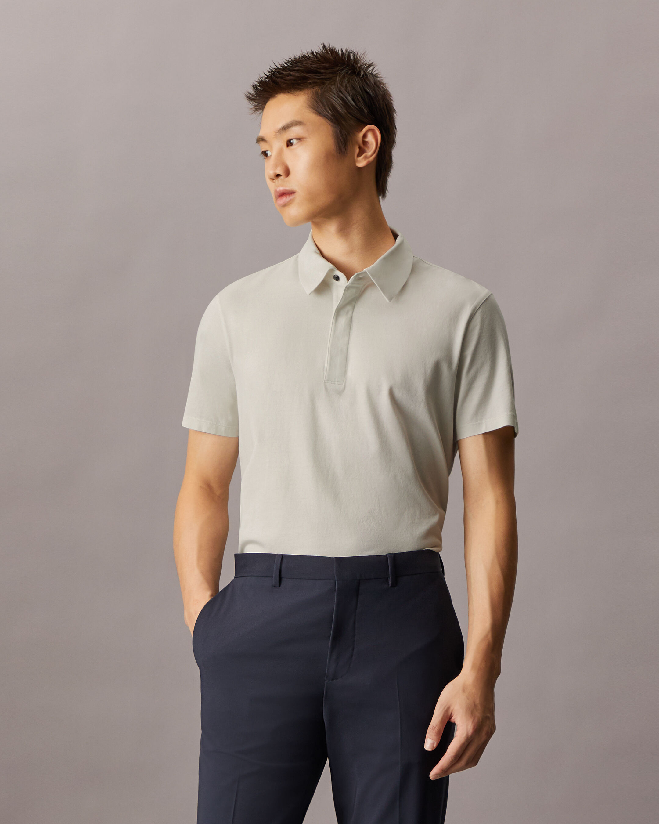 Mercerized cotton polo shirts hot sale