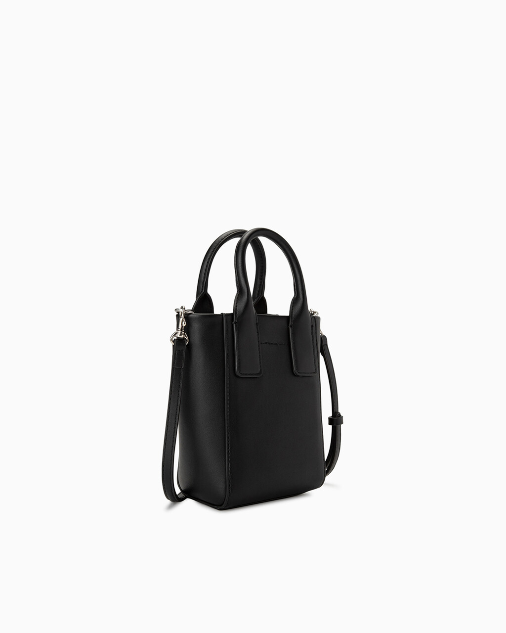 CKJ SCULPTED MONOGRAM MICRO TOTE, BLACK, hi-res
