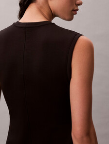 Jersey Fit and Flare Dress, Black, hi-res