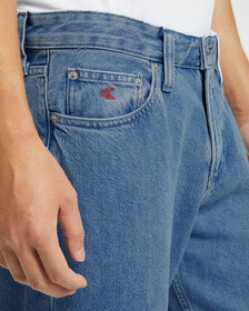 CK One 及踝牛仔寬管褲, Denim Medium, hi-res