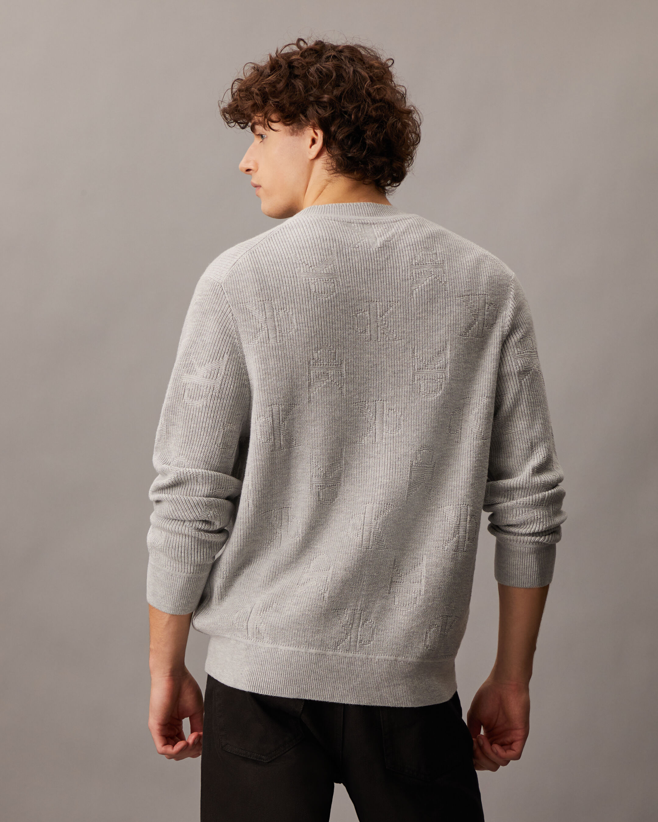 Monogram Pullover Sweater grey Calvin Klein Hong Kong