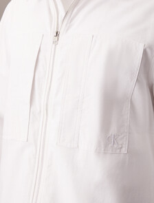 Cotton Linen Shacket, Bright White, hi-res