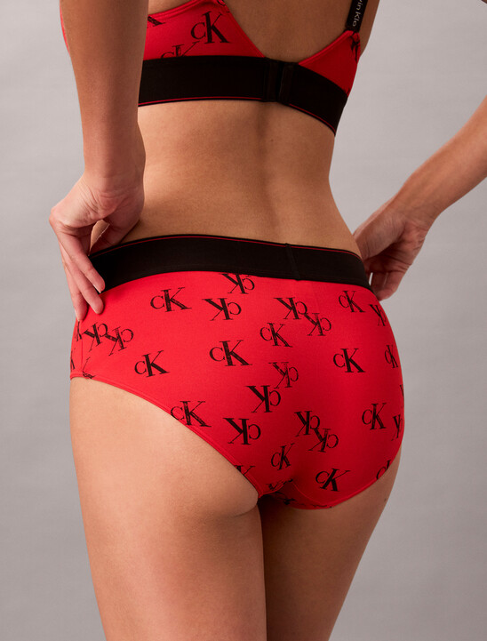 Lightly Lined Bralette - Graphic Monogram Microfibre Stretch