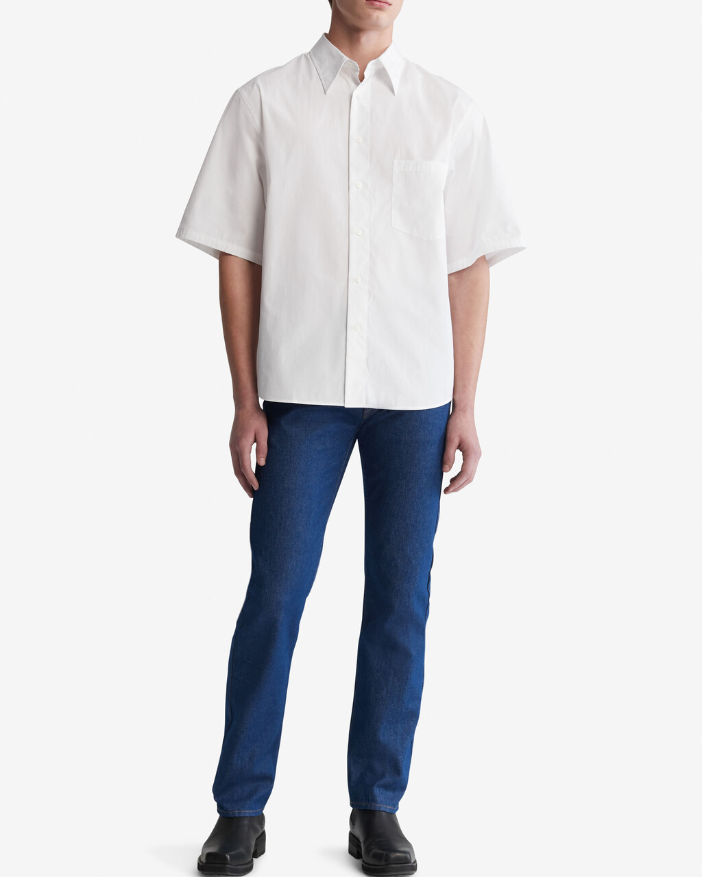 KHAKIS 寬鬆版型裇衫, Brilliant White, hi-res