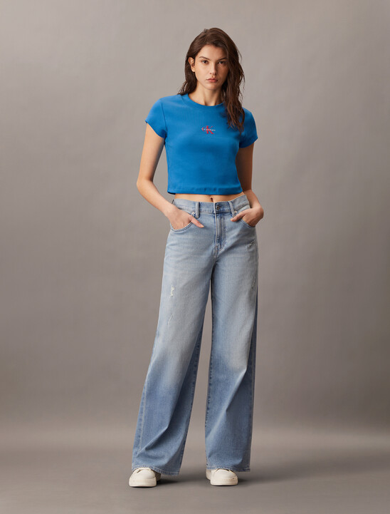 Slim Cropped Monogram T-shirt