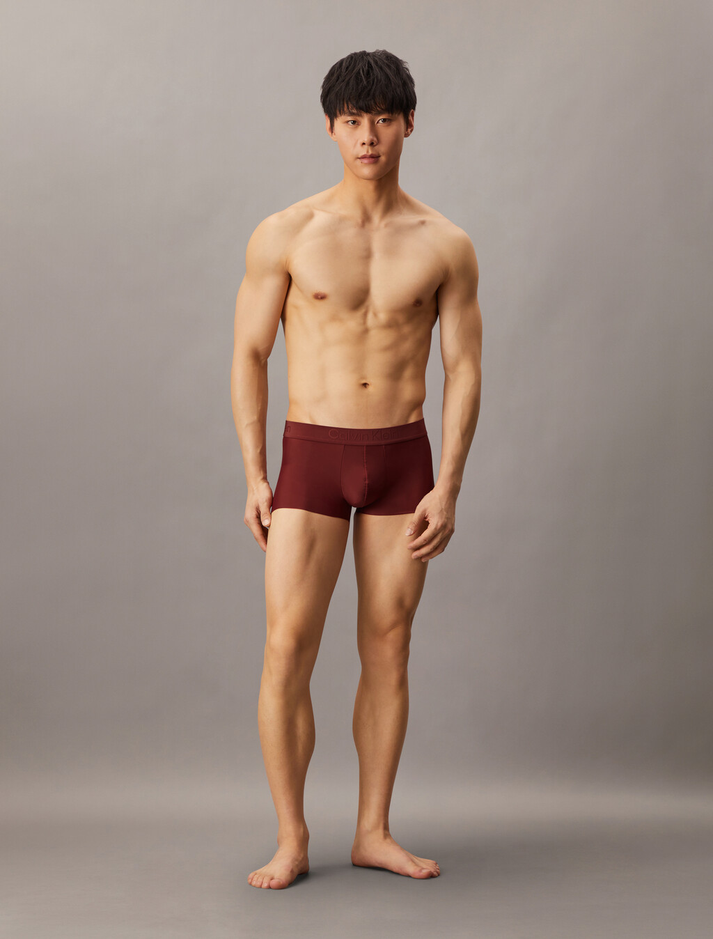 CK Black 低腰平角內褲, RUBY WINE, hi-res