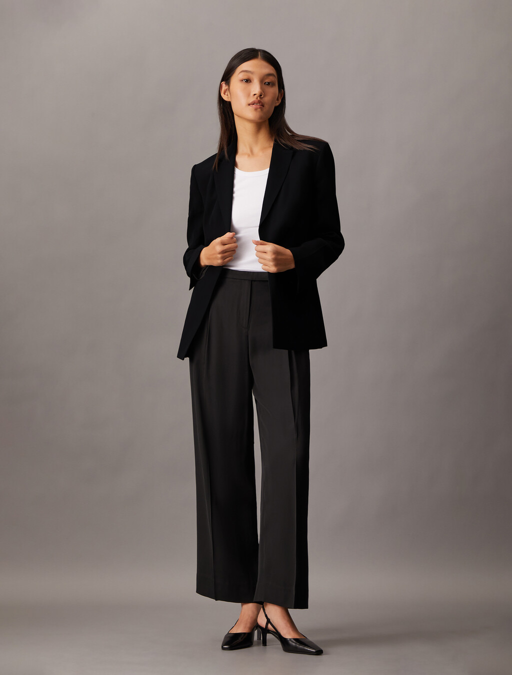 Hero Viscose Twill Slim Blazer, Black, hi-res