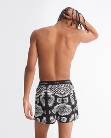 CALVIN KLEIN 1996 COTTON SLIM BOXERS, SNAKE PRINT_BLACK, hi-res