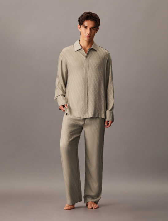 Satin Jacquard Sleep Pants