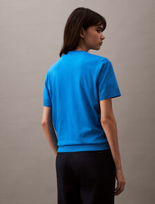 Silk Touch 絲質小高領 T 恤, Halogen Blue, hi-res