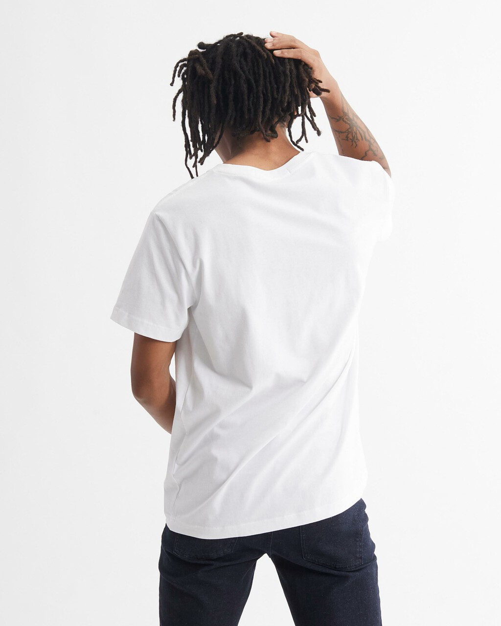 CK BADGE REGULAR TEE, Bright White, hi-res