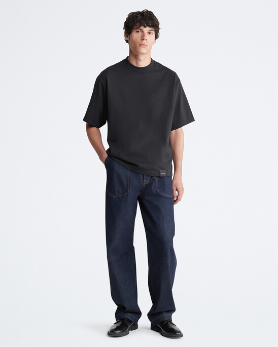 Smooth Cotton Relaxed Crewneck T-Shirt
