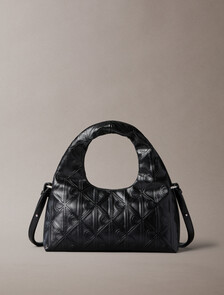 Puffer Emblem Logo Small Bag, 001 BLACK, hi-res