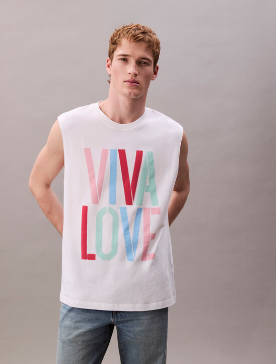 Pride Viva Love Graphic Relaxed Tank Top