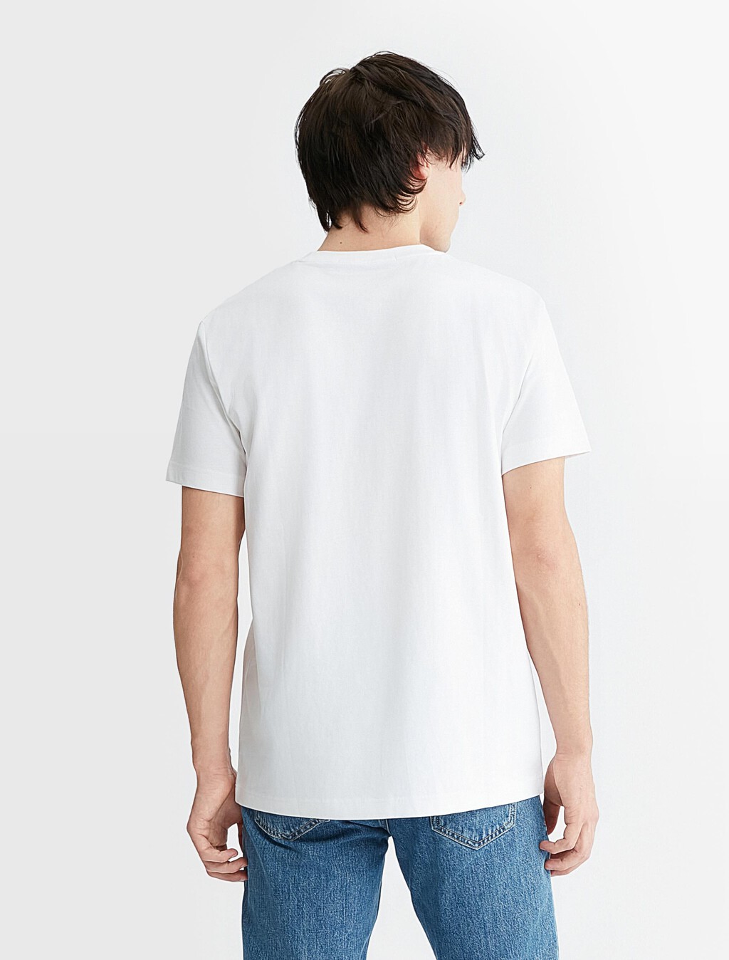 Monogram Organic Cotton Tee, Bright White, hi-res