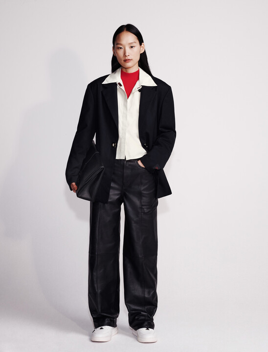 Poplin Woven Cropped Button-Down Shirt