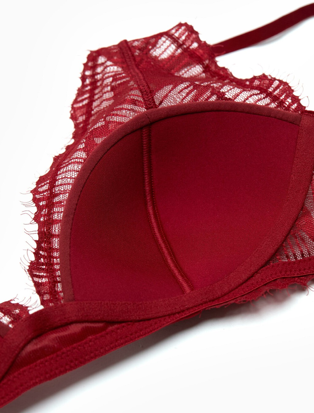CK Black Linear Lace Lightly Lined Triangle Bra, Red Carpet, hi-res