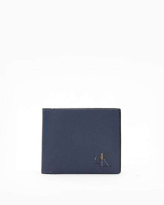 LEATHER LOGO HARDWARE BILLFOLD WALLET