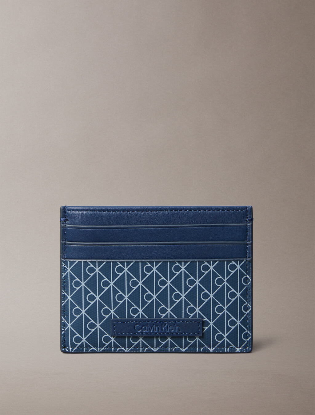 Allover Monogram Logo Card Holder, Denim Blue, hi-res
