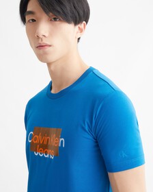 MOVEMENTS 模糊標誌修身 T 裇, Tarps Blue, hi-res