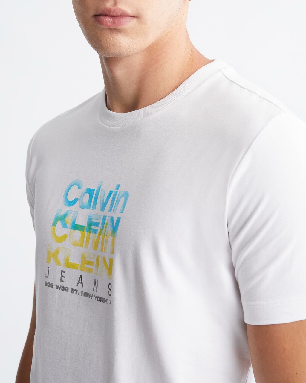 Multi Layering Logo Tee, Bright White, hi-res