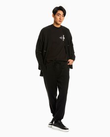 Logo Stripe 開襟衫, Ck Black, hi-res