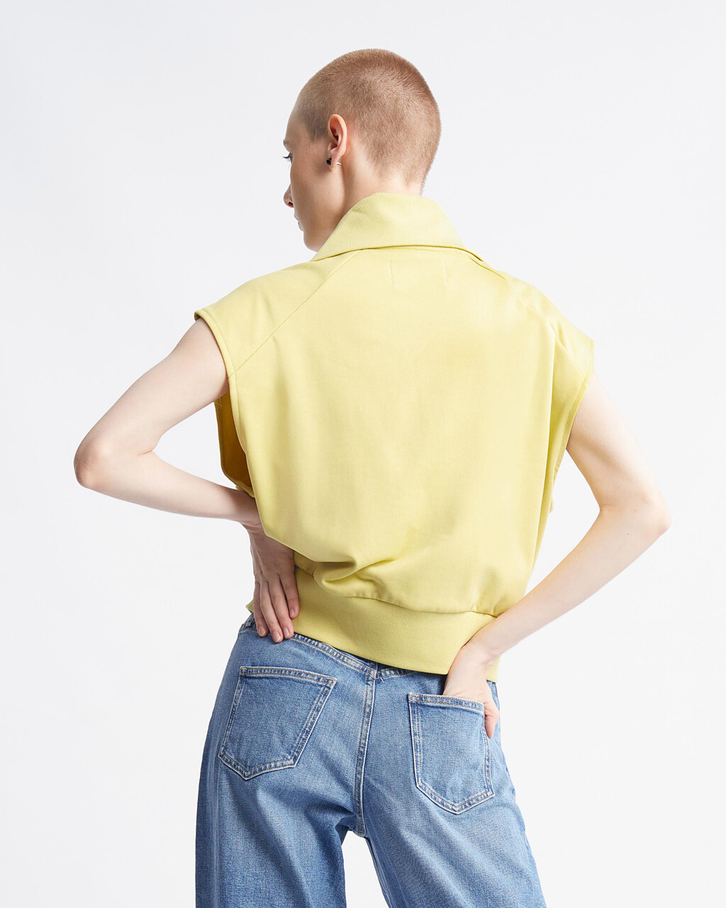 37.5 無袖 Polo 裇, Yellow Sand, hi-res