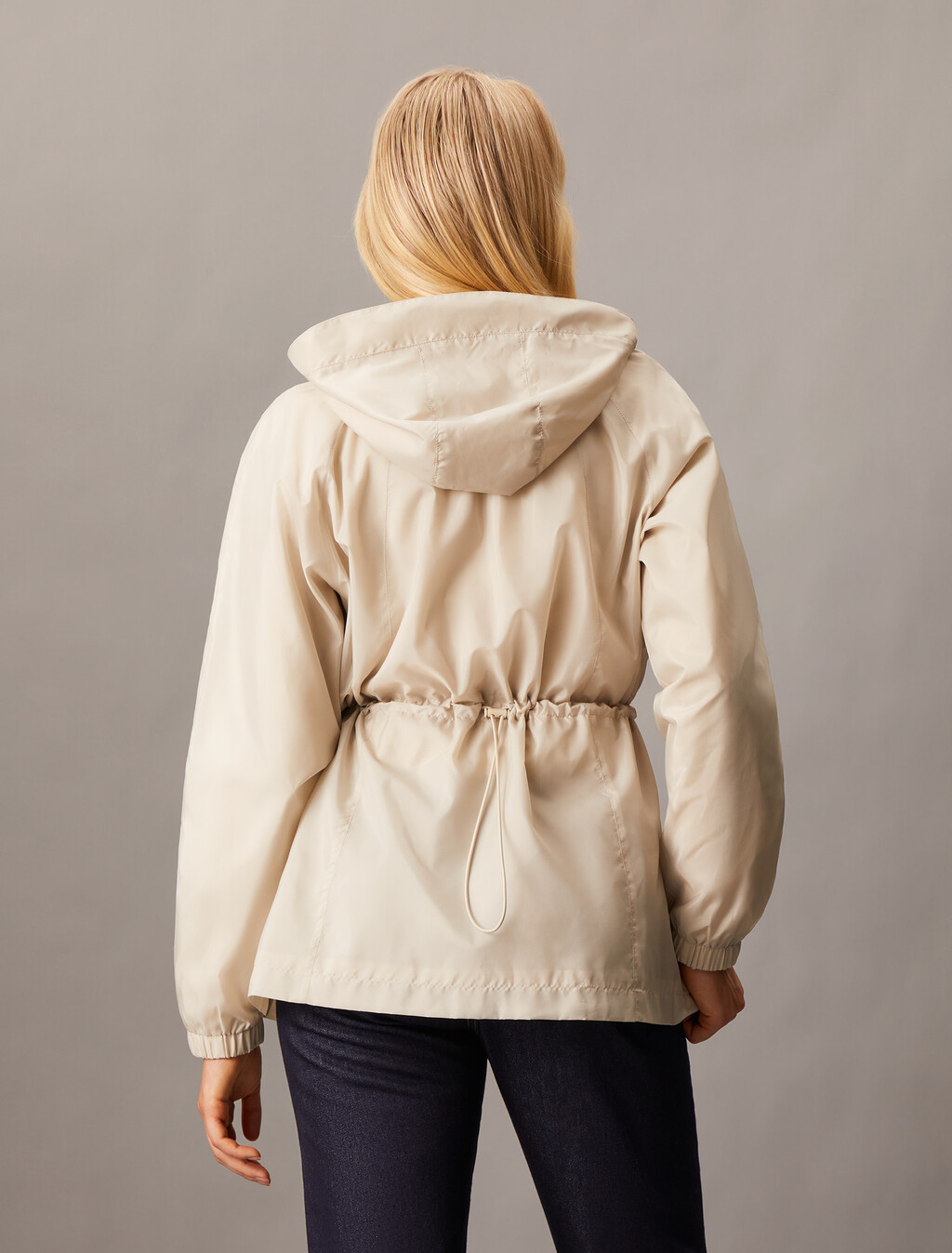 Waisted Zip Up Jacket, Pelican, hi-res