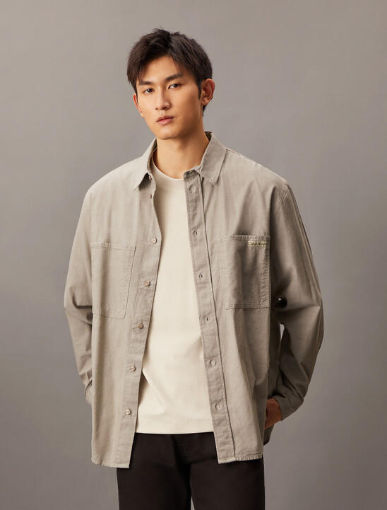 Relaxed Cotton Chambray Shirt