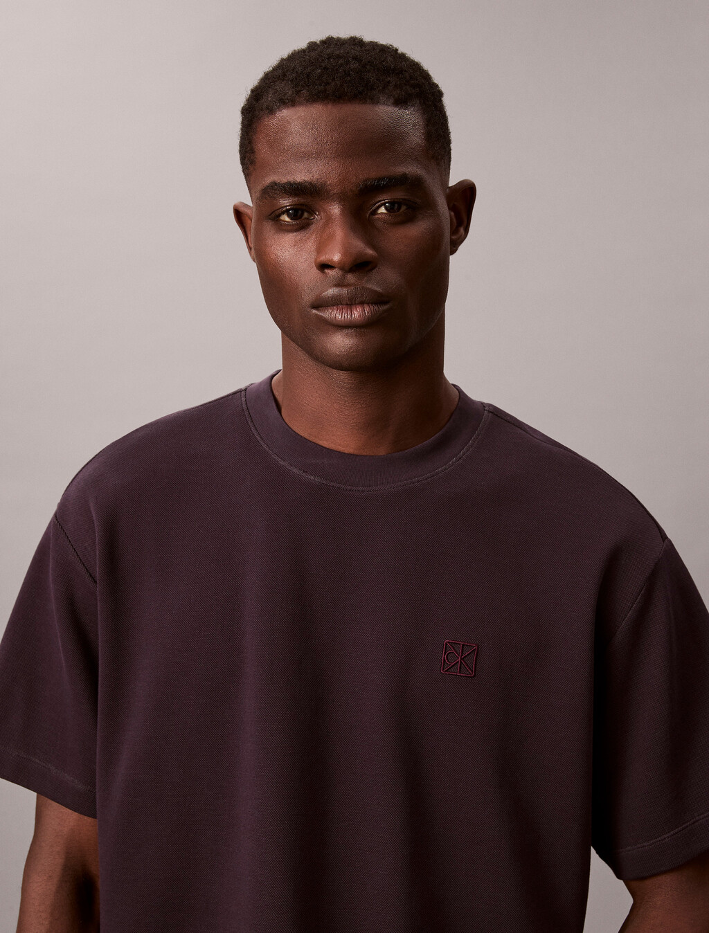 Cotton Pique Bungee Cord Tee, Evening Sunset, hi-res