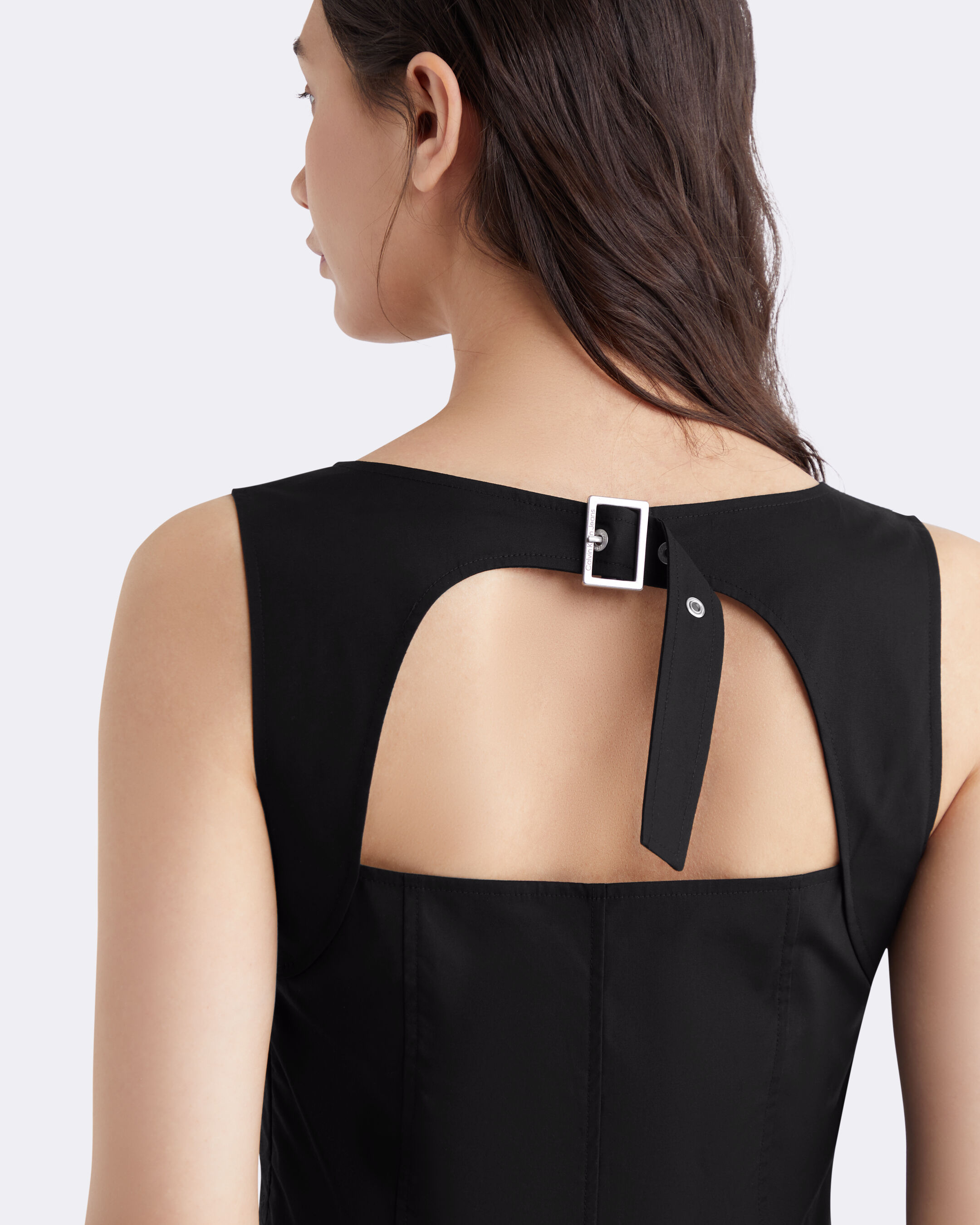 Calvin klein buckled sheath dress sales