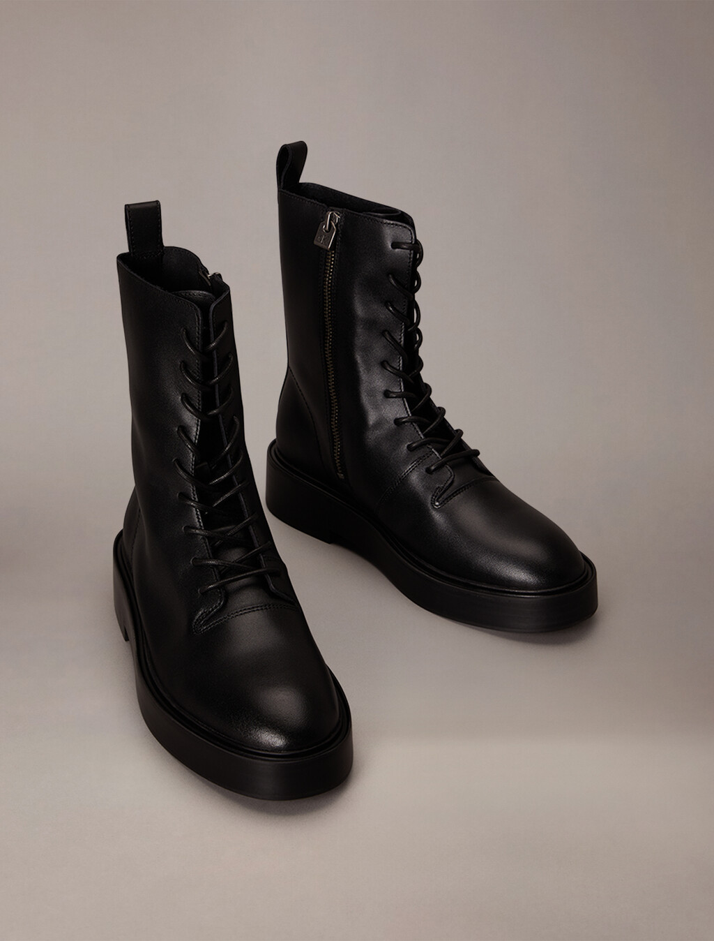 Concave Welt Lace Up Boot, Black, hi-res