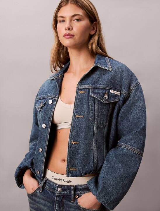 Relaxed Denim Bubble Jacket