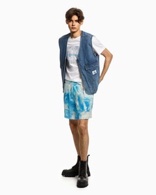 Water Splash Print Tee, Bright White, hi-res